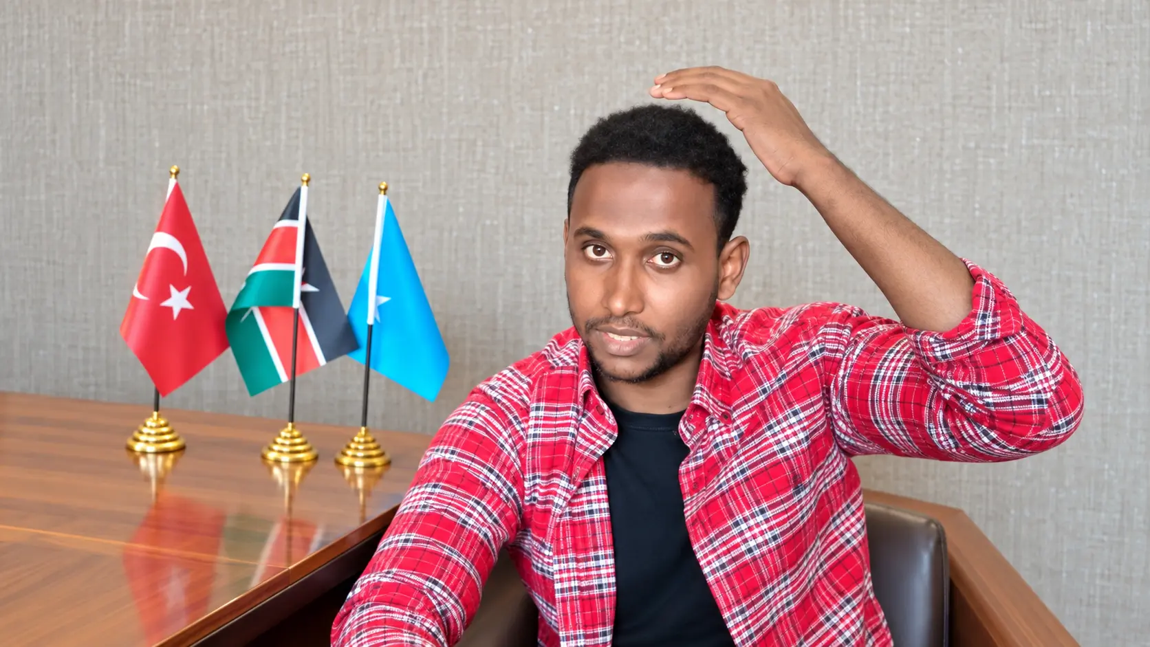 Sheriff discussing his hair transplant result after treatment in Nairobi
